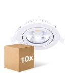 Mehrfachpackung 10x LED Schwenkbar Spot Weiß Rund 5W 550lm 60D - 940  | 85mm - IP54 - Dimmbar - Höchste Farbwiedergabe