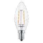 Philips Corepro LED Kerze E14 Gedreht Kerze Fadenlampe Klar 2W 250lm - 827  | Ersatz für 25W