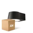 Lot 4x D'Lite Applique Murale Lira Noir 7W 600lm 830  | IP54