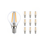 Lot 10x Lustre LED E14 Boule Filament Claire 2.5W 250lm - 822-827 Dim To Warm | Dimmable - Remplacement 25W